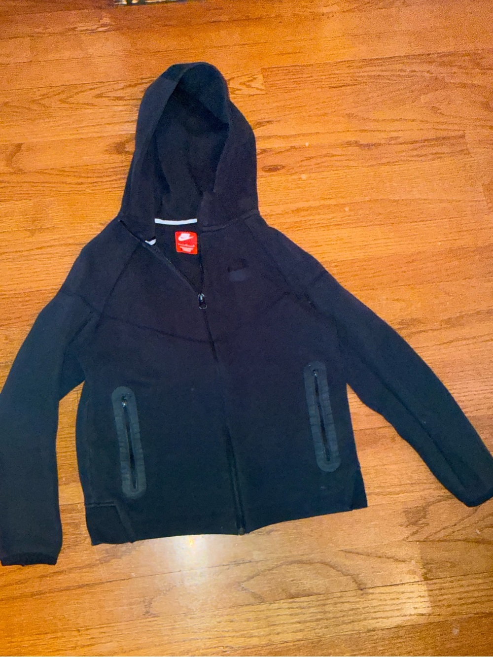 Nike Black Kids Zip-Up Hooded Sweatshirt